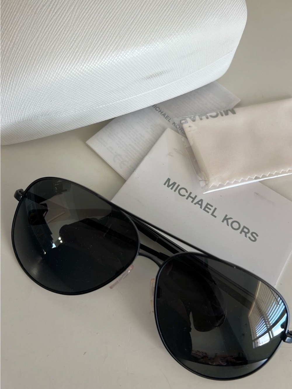 Michael Kors Black Aviator Sunglasses for Men